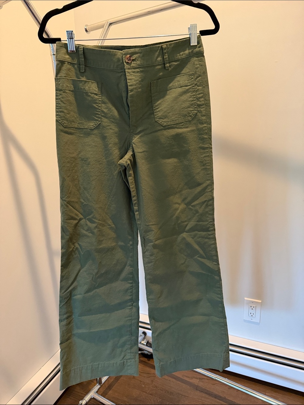 J. Crew Olive Green Cargo-Style Straight Pants